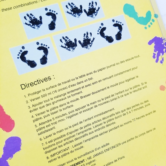 Hallmark Cement Baby Kid Hand Foot Imprint Kit - Picture 3 of 5